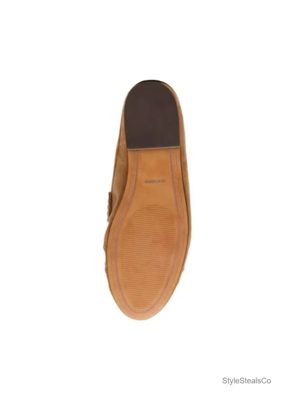 Suede Loafers - Round Toe Slip-Ons with 1-Inch Heel